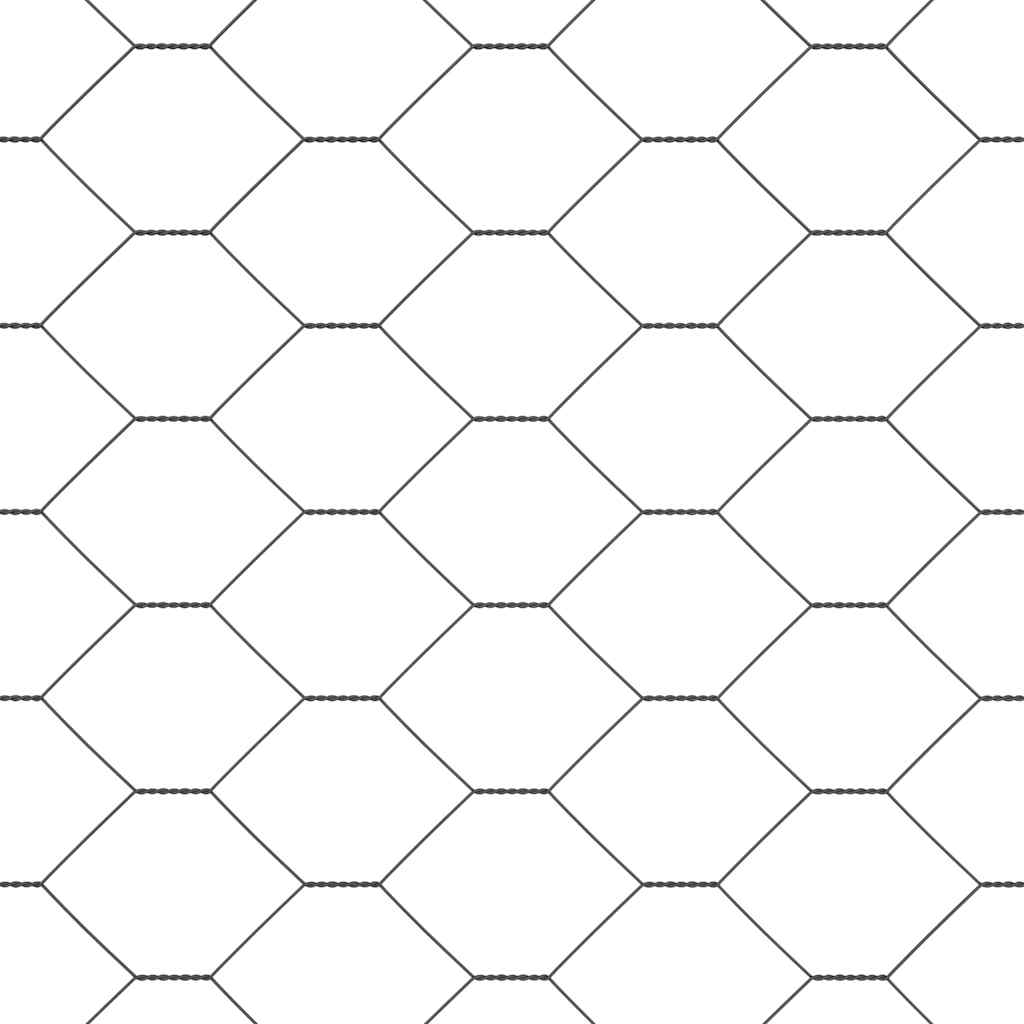 Hexagonzaun Grau 1,5 x 10 m PVC