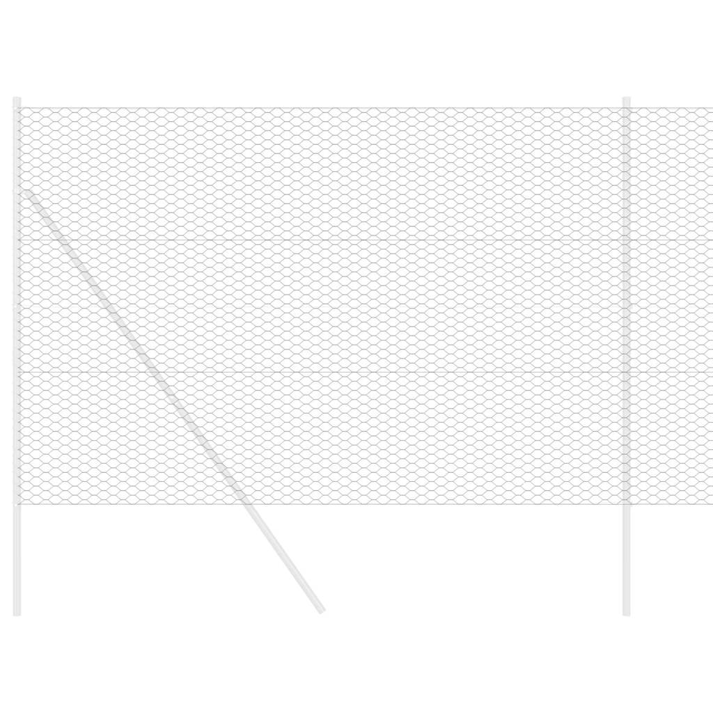 Hexagonzaun Grau 1,5 x 10 m PVC