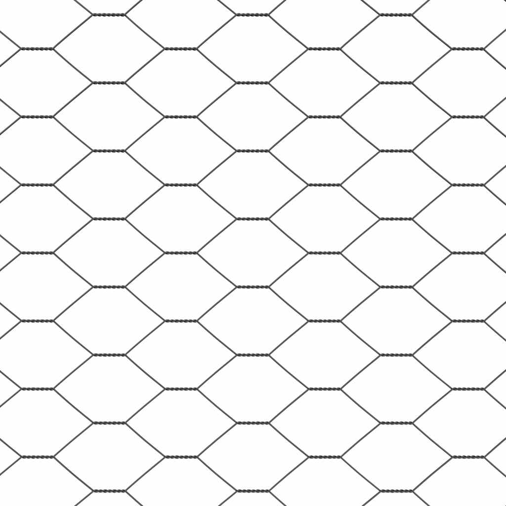 Hexagonzaun Grau 0,6 x 25 m PVC