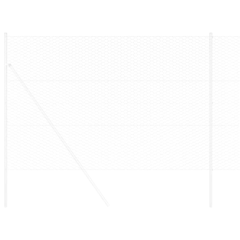 Hexagonzaun Silber 1,6 x 10 m Verzinkter Stahl