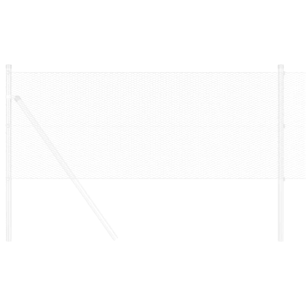 Hexagonzaun Silber 0,6 x 50 m Verzinkter Stahl