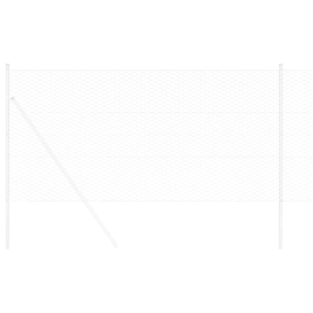 Hexagonzaun Silber 1 x 50 m Verzinkter Stahl