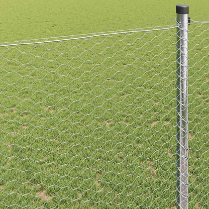 Hexagonzaun Silber 1,6 x 50 m Verzinkter Stahl