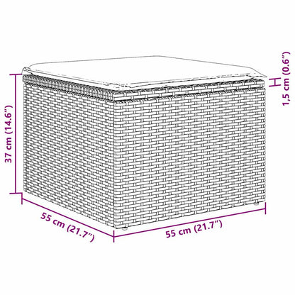 Outdoor-Sofa mit Kissen 5 pcs Grau Poly-Rattan