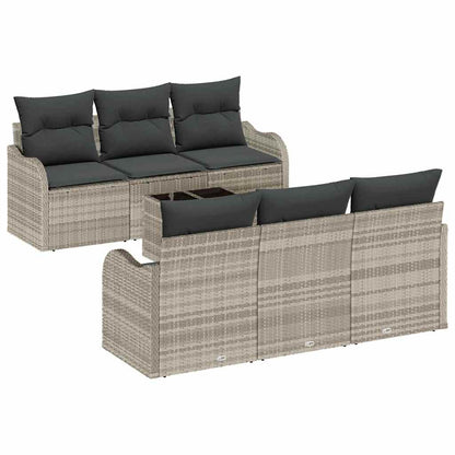 Gartensofa-set Hellgrau 55 x 55 x 37 cm Poly-Rattan