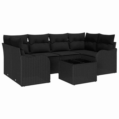 Gartensofa-set Schwarz 55 x 55 x 37 cm Poly-Rattan