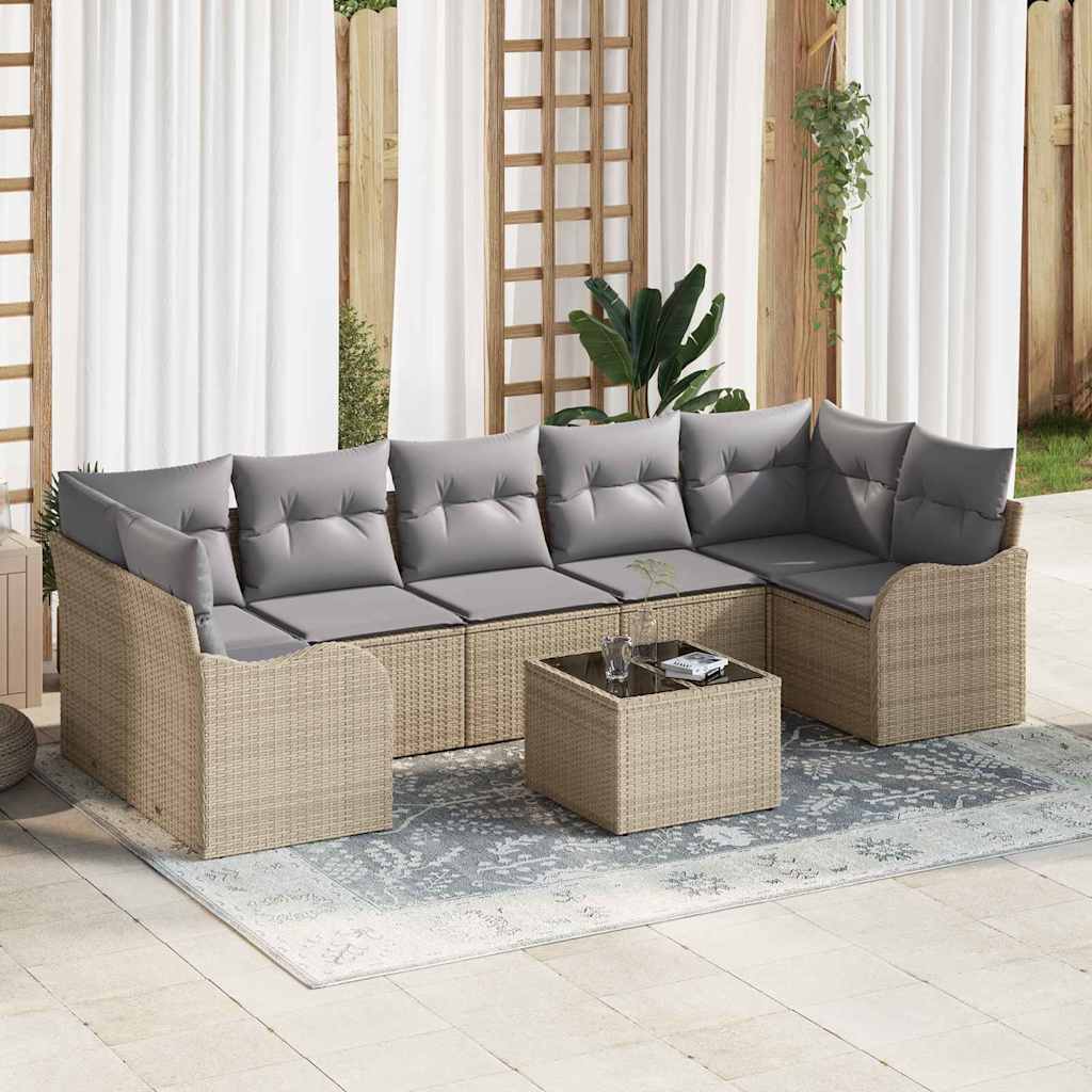 Gartensofa-set Beige 55 x 55 x 37 cm Poly-Rattan