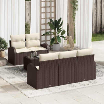 Gartensofa-set Braun 55 x 55 x 37 cm Poly-Rattan