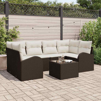 Gartensofa-set Braun 55 x 55 x 37 cm Poly-Rattan