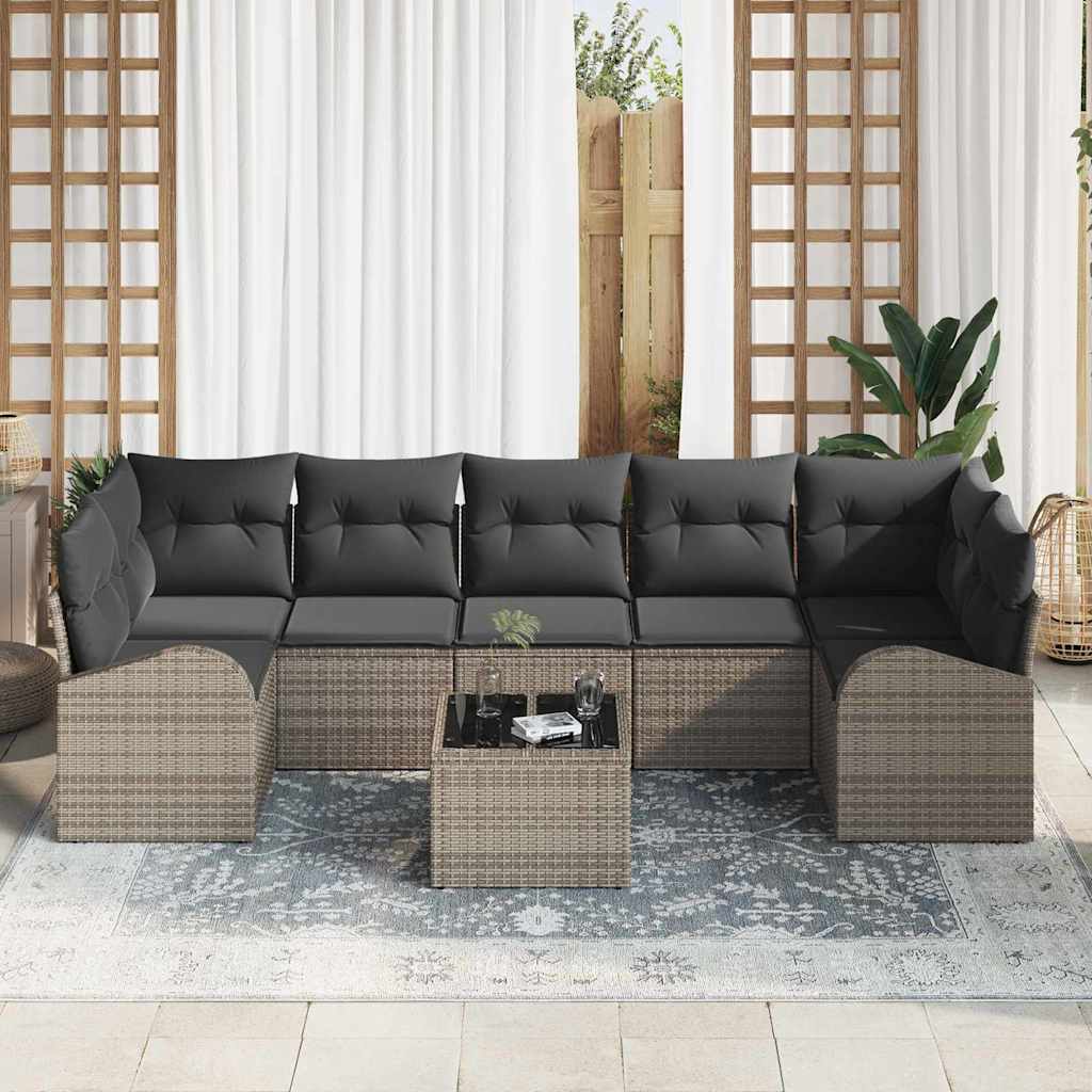 Gartensofa-set Grau 55 x 55 x 37 cm Poly-Rattan