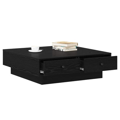 Couchtisch Schwarz Eichen-Optik 90 x 90 x 28 cm Holzwerkstoff