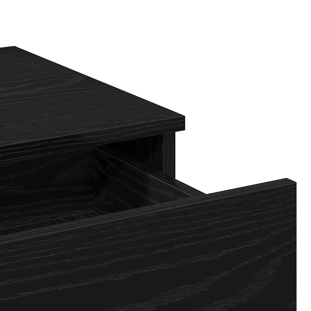 Schminktisch mit Spiegel Schwarz Eichen-Optik 100 x 40 x 120 cm