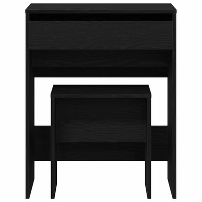 Schminktisch Schwarz Eichen-Optik 60 x 40 x 75 cm Holzwerkstoff