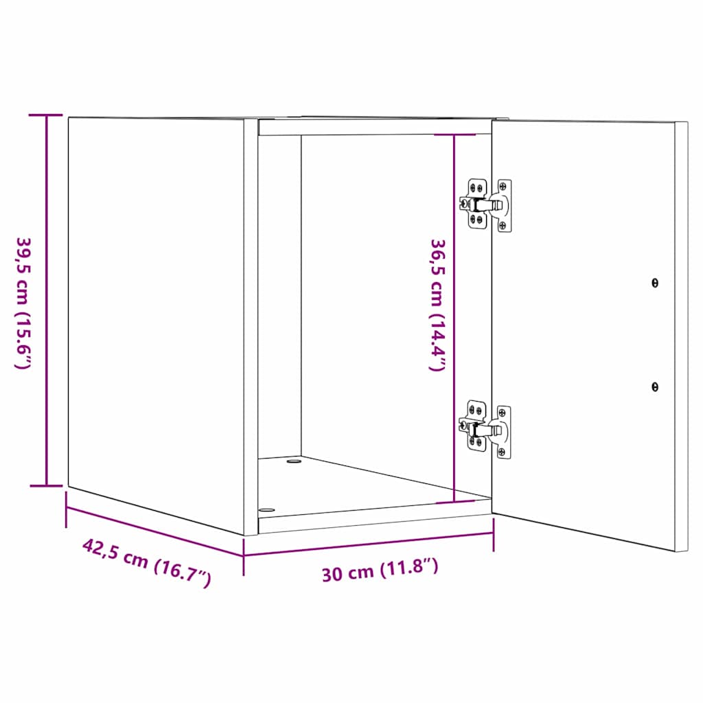 Wandschrank Artisan-Eiche 30 x 42,5 x 39,5 cm Holzwerkstoff