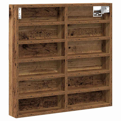 Vitrine mit Regal Altholz 60 x 8,5 x 58 cm Holzwerkstoff