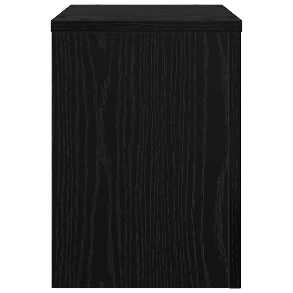 Pflanzenständer 2 pcs Schwarz Eichen-Optik 25 x 25 x 35 cm