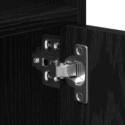 Schrank mit Regal Schwarz Eichen-Optik 60 x 48 x 74,5 cm