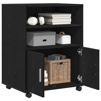 Schrank mit Regal Schwarz Eichen-Optik 60 x 48 x 74,5 cm