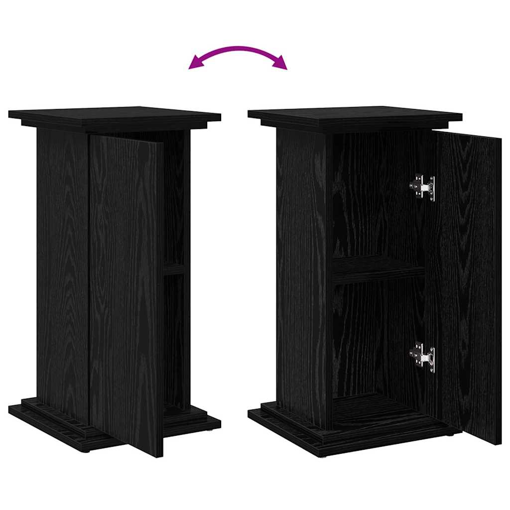 Displaysständer mit Regal Schwarz Eichen-Optik 31 x 30 x 60 cm