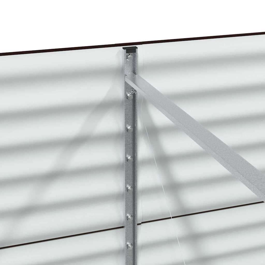 Hochbeet Braun 400 x 80 x 81 cm Stahl