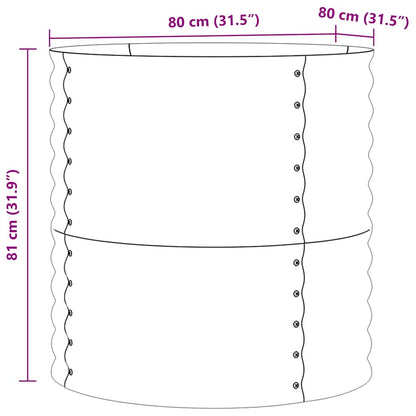 Hochbeet Braun 80 x 80 x 81 cm Stahl