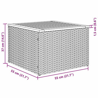 Gartensofa-set mit Kissen 9 pcs Grau Poly Rattan