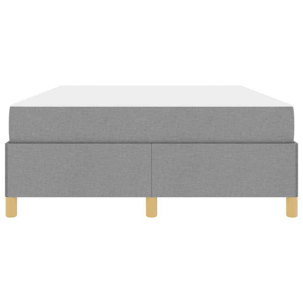 Bettrahmen mit Matratze Hellgrau 140 x 190 cm Stoff