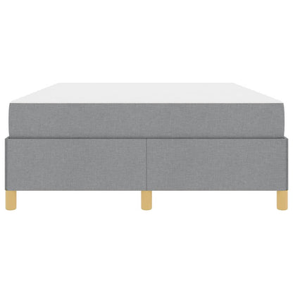 Bettrahmen mit Matratze Hellgrau 140 x 190 cm Stoff