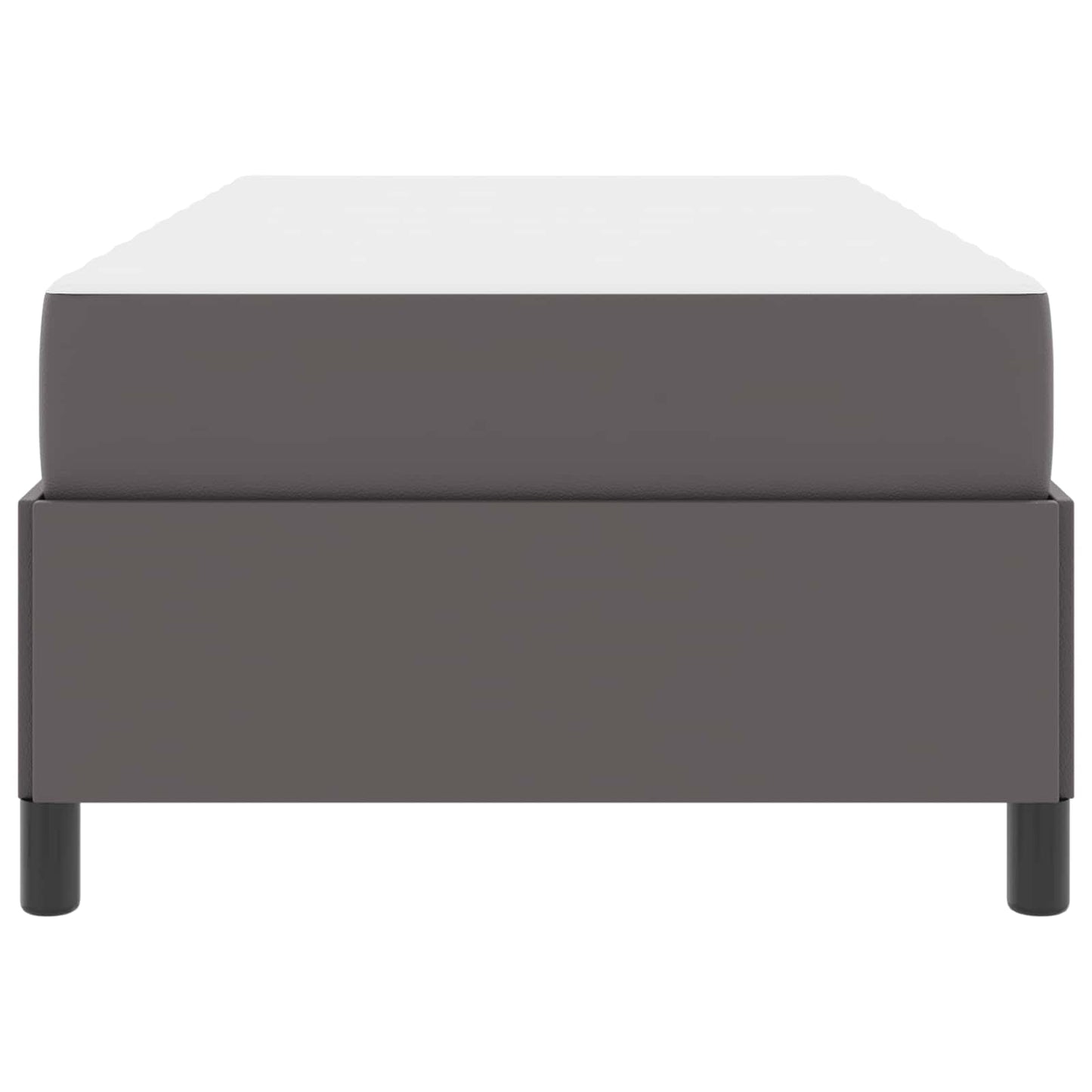 Bettrahmen mit Matratze Grau 80 x 200 cm Stoff