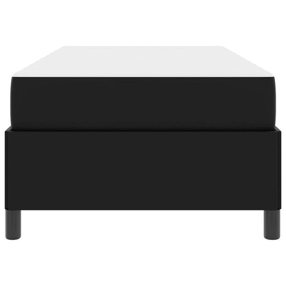 Bettrahmen mit Matratze Schwarz 90 x 190 cm Stoff