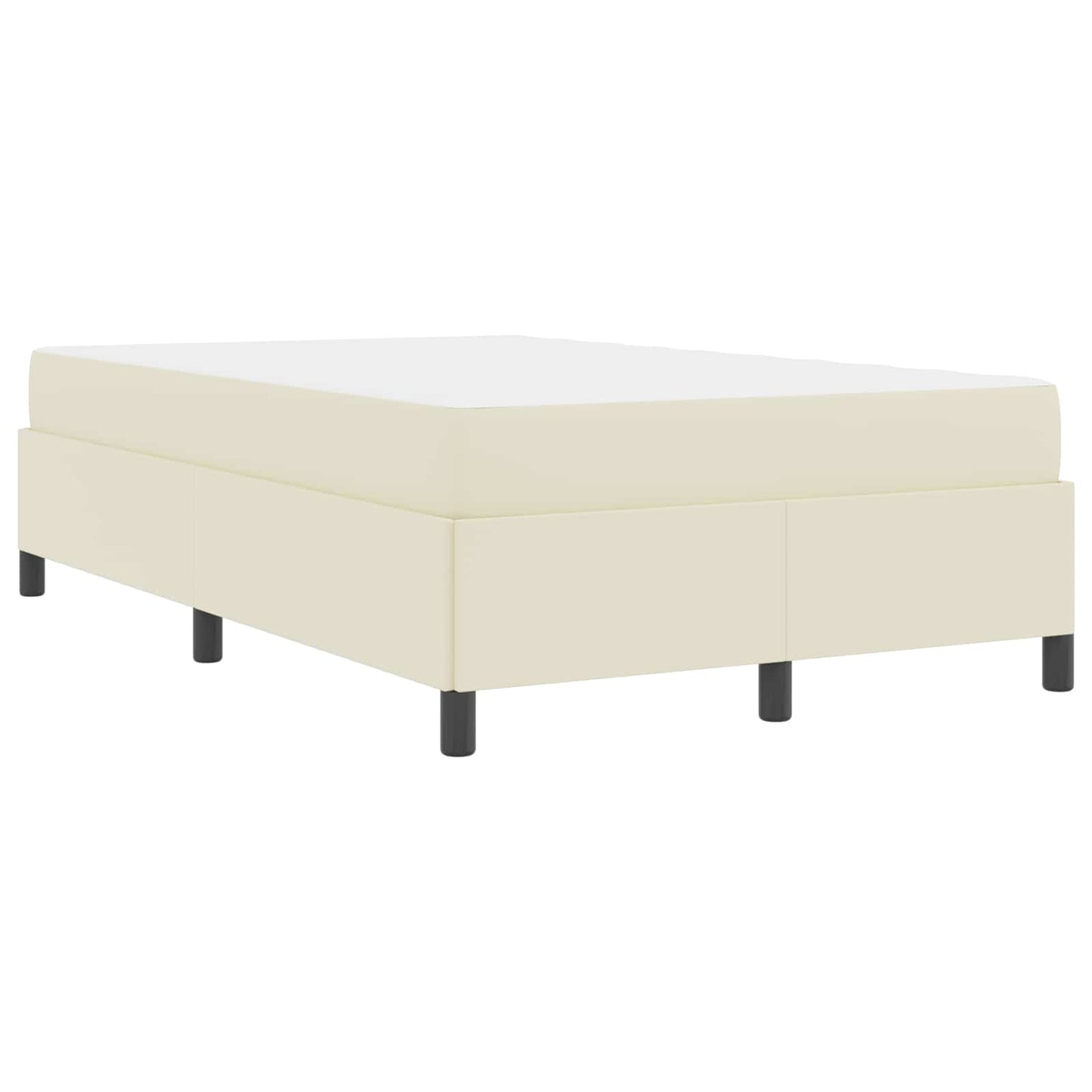 Bettrahmen mit Matratze Creme 100 x 200 cm Stoff