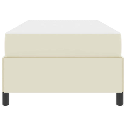 Bettrahmen mit Matratze Creme 100 x 200 cm Stoff