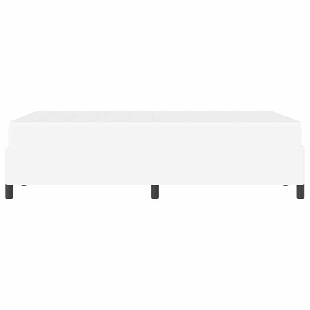 Bettrahmen mit Matratze Weiß 120 x 190 cm Stoff