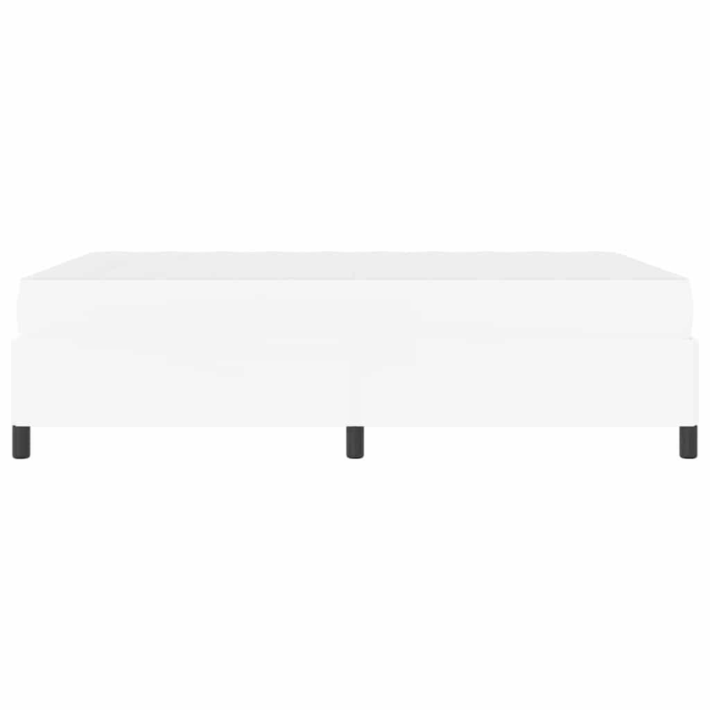 Bettrahmen mit Matratze Weiß 160 x 200 cm Stoff