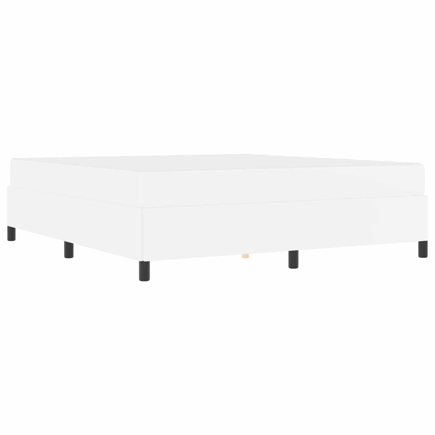 Bettrahmen mit Matratze Weiß 180 x 200 cm Stoff