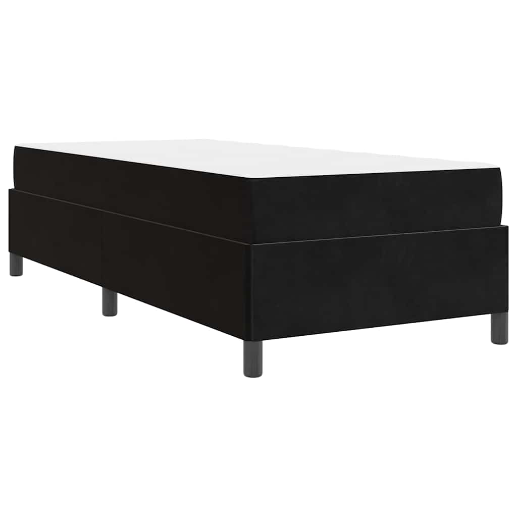 Bettrahmen mit Matratze Schwarz 90 x 190 cm Stoff