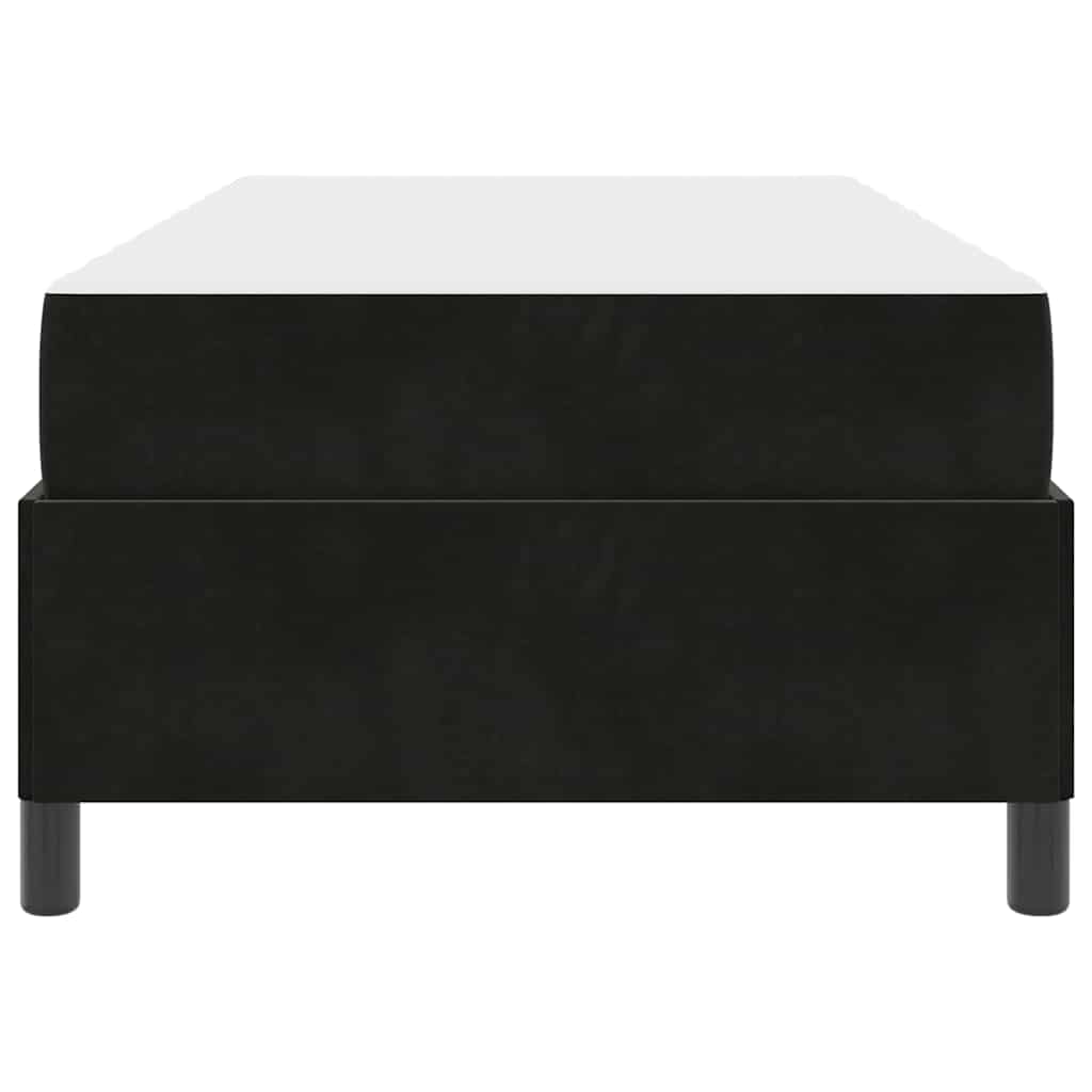 Bettrahmen mit Matratze Schwarz 100 x 200 cm Stoff