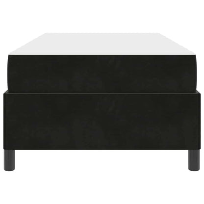 Bettrahmen mit Matratze Schwarz 100 x 200 cm Stoff