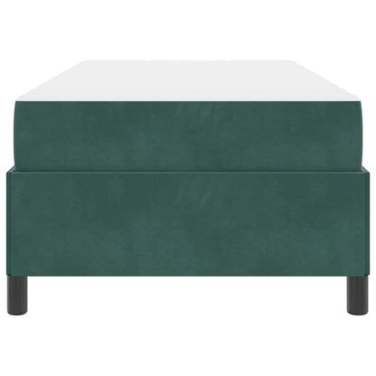 Bettrahmen mit Matratze Dunkelgrün 100 x 200 cm Stoff