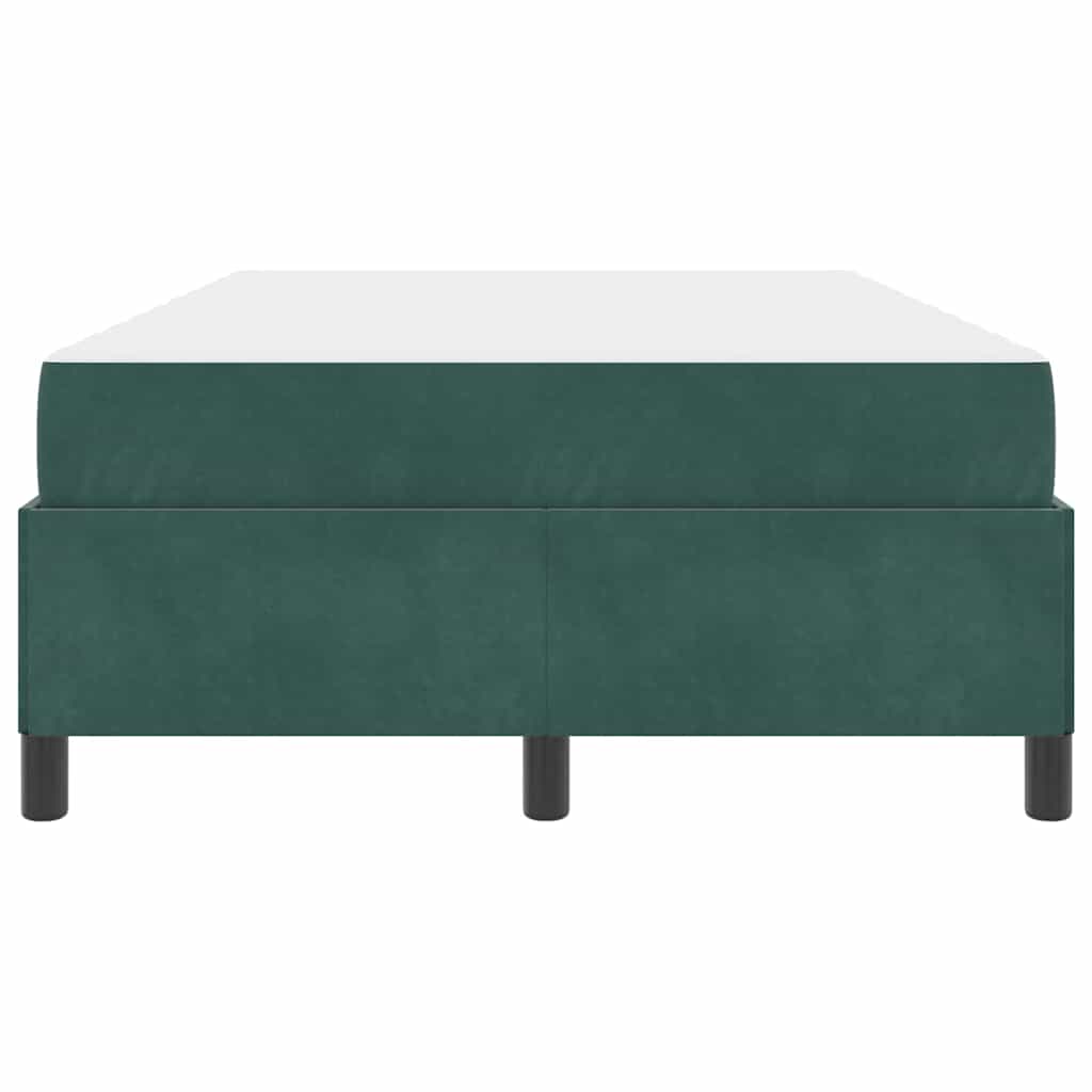 Bettrahmen mit Matratze Dunkelgrün 120 x 200 cm Stoff