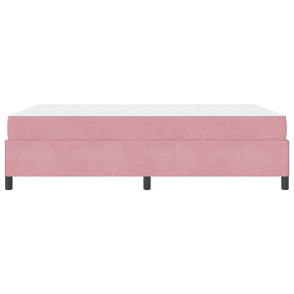 Bettrahmen mit Matratze Rosa 140 x 190 cm Stoff