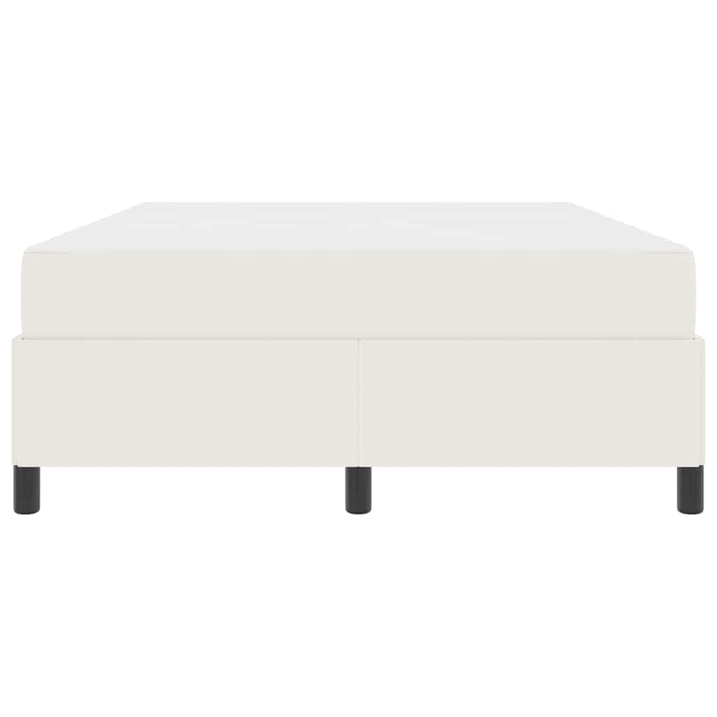 Bettrahmen mit Matratze Creme 140 x 190 cm Stoff