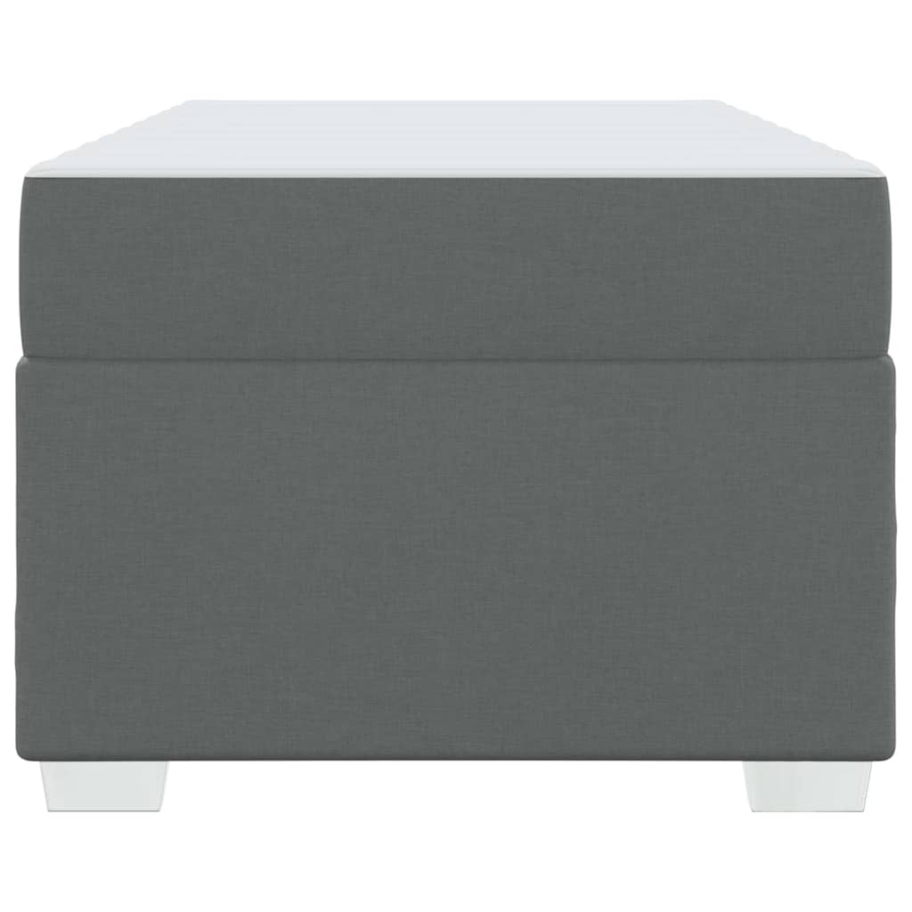 Bettrahmen mit Matratze Dunkelgrau 90 x 200 cm Stoff