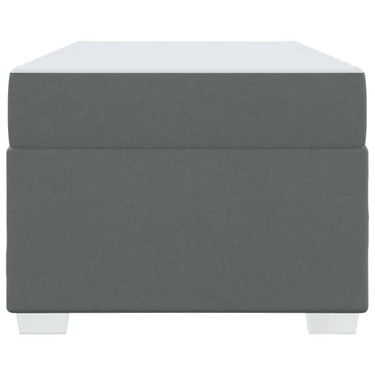 Bettrahmen mit Matratze Dunkelgrau 90 x 200 cm Stoff