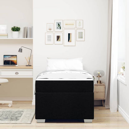 Bettrahmen mit Matratze Schwarz 90 x 200 cm Stoff