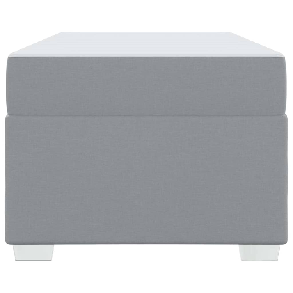 Bettrahmen mit Matratze Hellgrau 100 x 200 cm Stoff