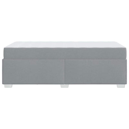 Bettrahmen mit Matratze Hellgrau 100 x 200 cm Stoff