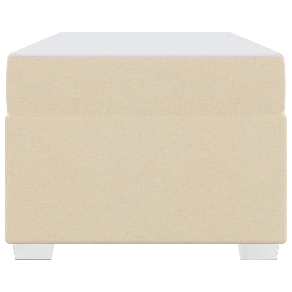 Bettrahmen mit Matratze Creme 100 x 200 cm Stoff