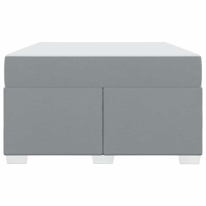 Bettrahmen mit Matratze Hellgrau 120 x 200 cm Stoff