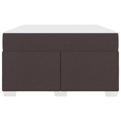 Bettrahmen mit Matratze Dunkelbraun 120 x 200 cm Stoff